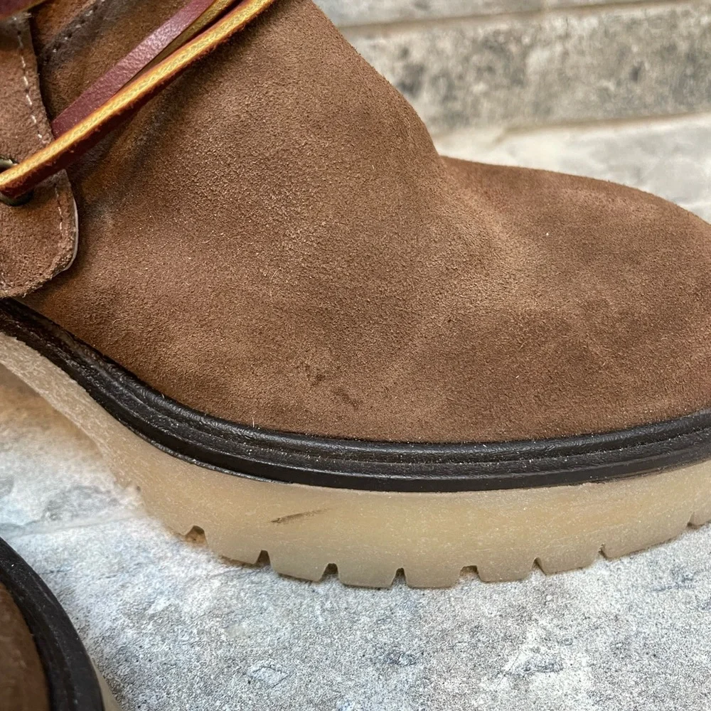FREE PEOPLE DYLAN LACE UP SUEDE BOOTS SIZE 9
